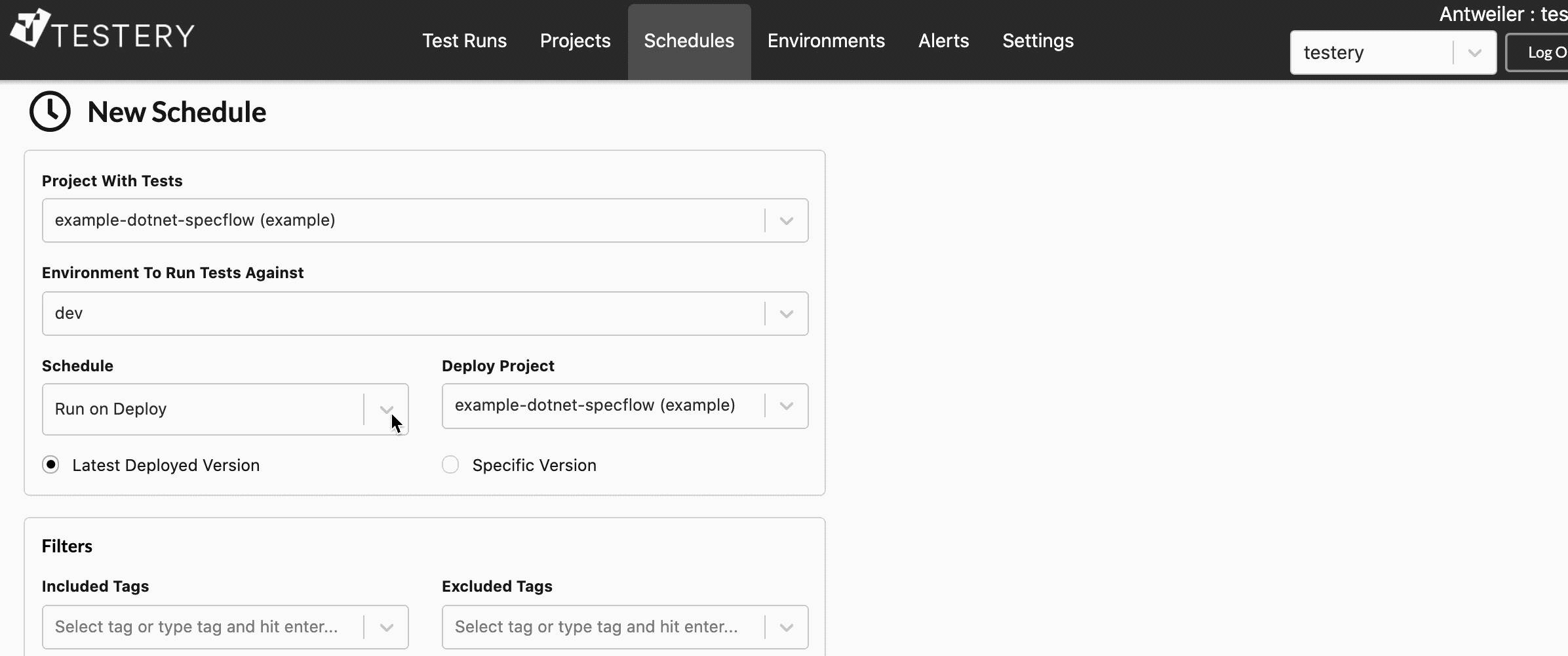 Gain Even More Control Over Your Automated Tests With Scheduled Test Runs and Testery Deployments